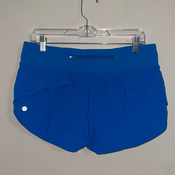Lululemon shorts womens 8 blue speed up athletic preppy running workout sporty - Picture 1 of 5